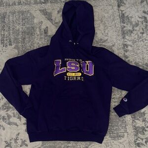 Champion LSU Tigers Purple Hoodie with Gold Logo